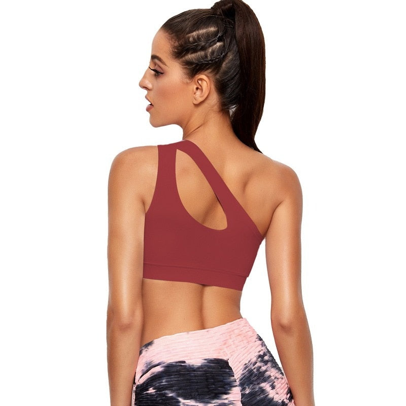 One Shoulder Sports Bra